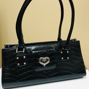 Black Purse w/Silver Heart
